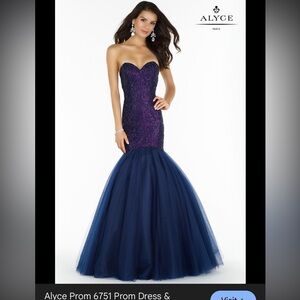 Alice McCall Navy Blue Prom Dress